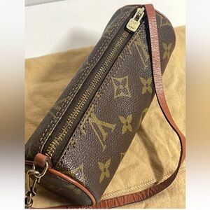 Louis Vuitton Brown and Tan Monogram Cylinder Bag